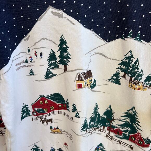 Vintage Talbots Ski Village 3D Sweatshirt Apres Ski Vibe Medium - Picture 4 of 6
